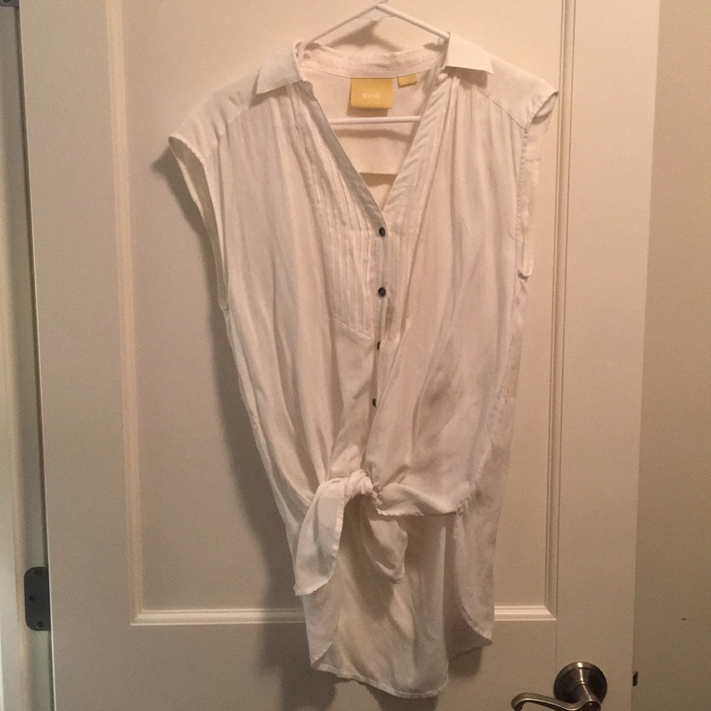 Maeve cream tank from Anthropologie.